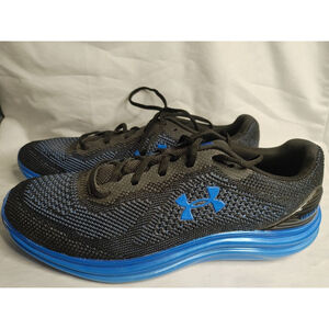 Men's Under Armour Black Blue Liquify Athletic Shoes Size 10.5